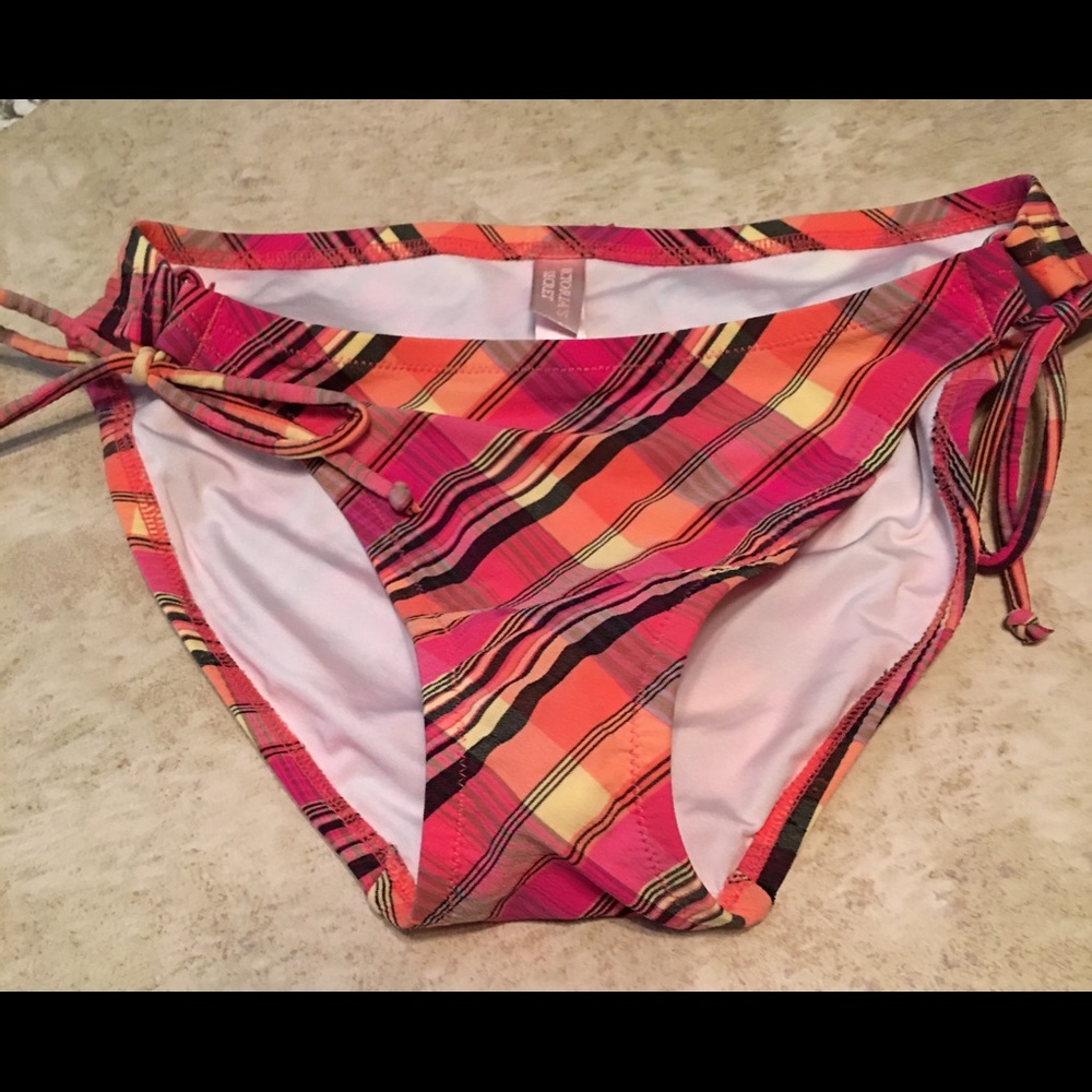 Victoria’s Secret Swimsuit Bikini Bottom Plaid SM